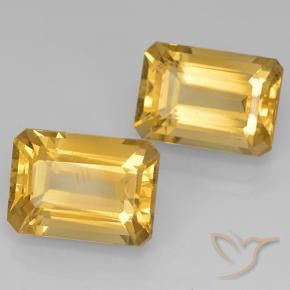 15.11 ctw Golden Citrine Stones, Natural Citrine in Octagon Step Cut Shape for Sale