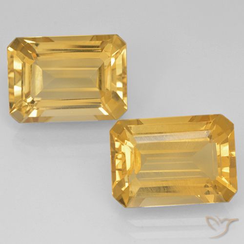 14.86ctw Natural Bright Gold Citrine, Emerald Cut, VVS
