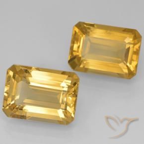 14.86 ctw Golden Citrine Stones, Natural Citrine in Octagon Step Cut Shape for Sale