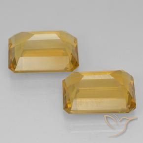 Citrine Gemstones in 14 x 10 mm (calibrated) Size for Sale, Citrine Stones in Bright Gold Color