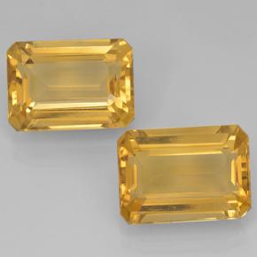 Deep Golden Orange Citrine Gem - 7.3ct Octagon Step Cut (ID: 500692)