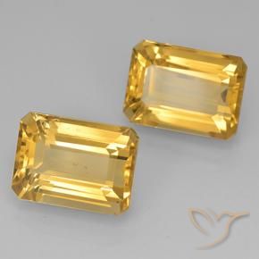 15.85 ctw Golden Citrine Stones, Natural Citrine in Octagon Step Cut Shape for Sale