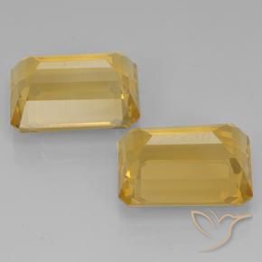 Citrine Gemstones in 14 x 10 mm (calibrated) Size for Sale, Citrine Stones in Golden Color