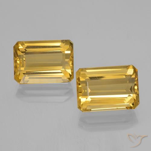 15.80ctw Natural Golden Citrine, Emerald Cut, VVS
