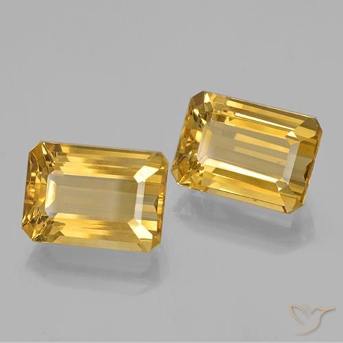 15.80 ctw Golden Citrine Stones, Natural Citrine in Octagon Step Cut Shape for Sale