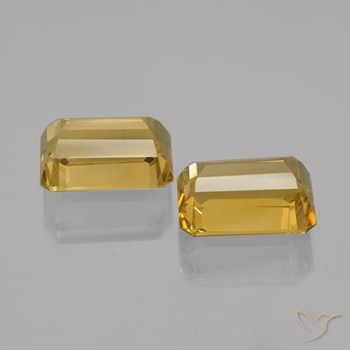 Citrine Gemstones in 14 x 10 mm (calibrated) Size for Sale, Citrine Stones in Golden Color