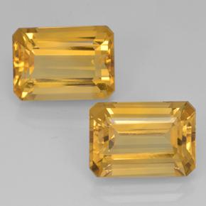 Deep Golden Orange Citrine Gem - 7.7ct Octagon Step Cut (ID: 500696)