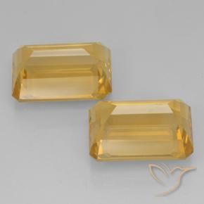 Citrine Gemstones in 14 x 10 mm (calibrated) Size for Sale, Citrine Stones in Bright Gold Color