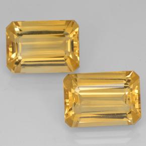 Deep Golden Orange Citrin Edelstein - 7ct Octagon Stufenschliff (ID: 500699)