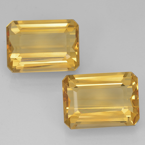 Golden Citrine Gem - 7.5ct Octagon Step Cut (ID: 500700)