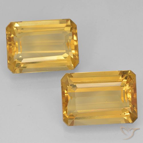 13.54ctw Natural Dark Golden Citrine, Emerald Cut, VVS-VS