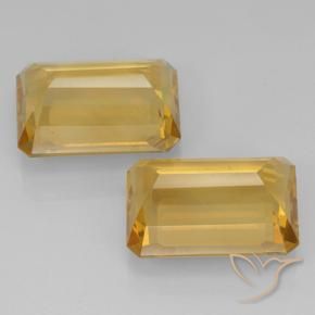 Citrine Gemstones in 14 x 10 mm (calibrated) Size for Sale, Citrine Stones in Dark Golden Color