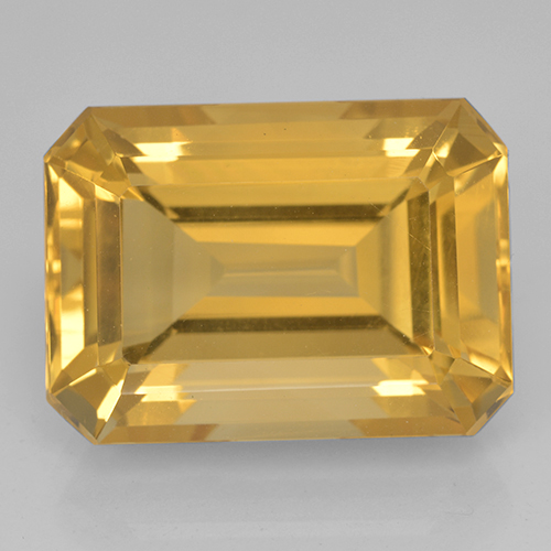 16.2ct Octagon Step Cut Yellow Golden Citrine Gem for sale 16.2ct Octagon Step Cut Yellow Golden Citrine Gem (ID: 500705)