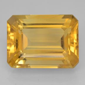 Dark Golden Citrine Gem - 11ct Octagon Step Cut (ID: 500708)