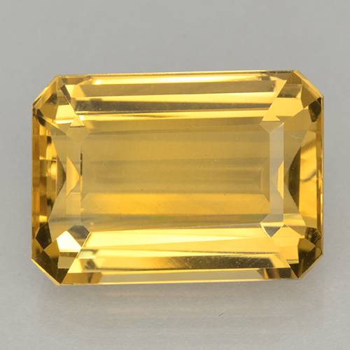 Dorato Citrino Gem - 16.1ct Taglio ottagonale (ID: 500715)