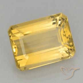 12.21 ct Golden Citrine Stone, Natural Citrine in Octagon Step Cut Shape for Sale