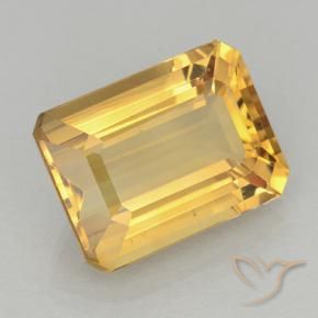 11.43 ct Golden Citrine Stone, Natural Citrine in Octagon Step Cut Shape for Sale