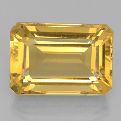 Dorato Citrino Gem - 16.3ct Taglio ottagonale (ID: 500811)