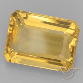11.38 ct Golden Citrine Stone, Natural Citrine in Octagon Step Cut Shape for Sale