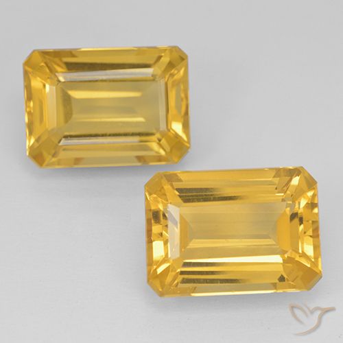 14.58 ct Yellow Citrine, 14 x 10 mm Octagon Cut From Brazil, Photo A
