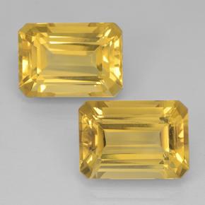gold-orange Citrin Edelstein - 8ct Octagon Stufenschliff (ID: 500828)