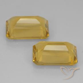 Citrine Gemstones in 14 x 10 mm (calibrated) Size for Sale, Citrine Stones in Golden Orange Color