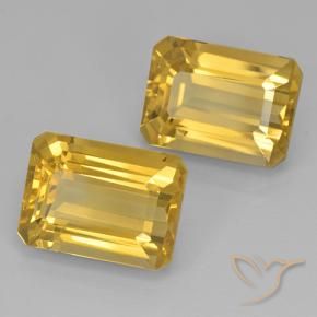 15.06 ctw Golden Citrine Stones, Natural Citrine in Octagon Step Cut Shape for Sale