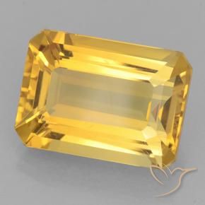 7.18 ct Golden Citrine Stone, Natural Citrine in Octagon Step Cut Shape for Sale
