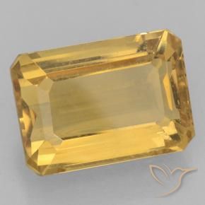 7.69 ct Golden Citrine Stone, Natural Citrine in Octagon Step Cut Shape for Sale