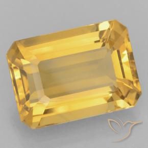 6.60 ct Golden Citrine Stone, Natural Citrine in Octagon Step Cut Shape for Sale