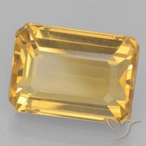 8.27 ct Golden Citrine Stone, Natural Citrine in Octagon Step Cut Shape for Sale