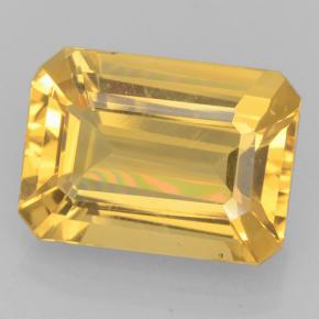 Bright Gold Citrine Gem - 6.4ct Octagon Step Cut (ID: 500844)