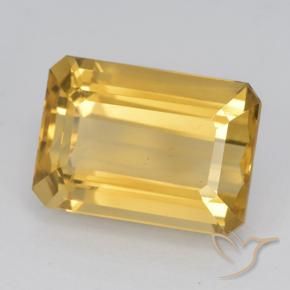 8.07 ct Golden Citrine Stone, Natural Citrine in Octagon Step Cut Shape for Sale
