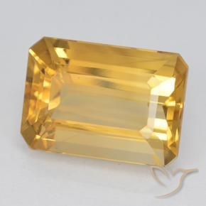 7.30 ct Golden Citrine Stone, Natural Citrine in Octagon Step Cut Shape for Sale