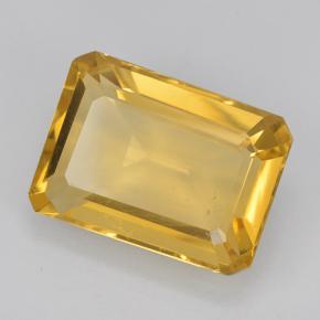 6.42 ct Golden Citrine Stone, Natural Citrine in Octagon Step Cut Shape for Sale