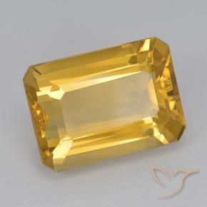 6.72 ct Golden Citrine Stone, Natural Citrine in Octagon Step Cut Shape for Sale