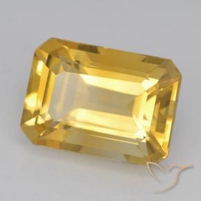 6.94 ct Golden Citrine Stone, Natural Citrine in Octagon Step Cut Shape for Sale