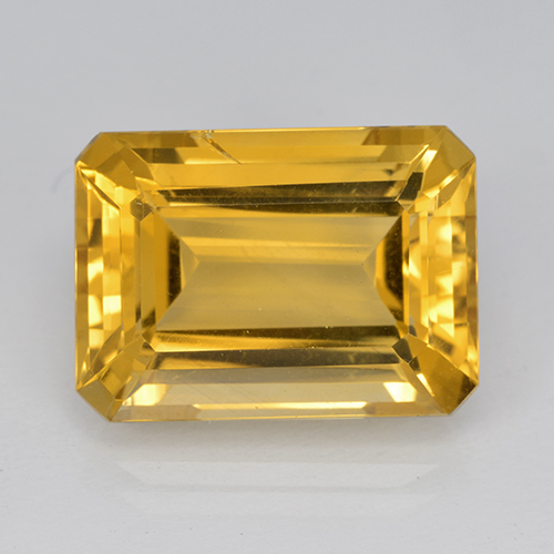 Medium Gold Citrine Gem - 15.7ct Octagon Step Cut (ID: 500916)