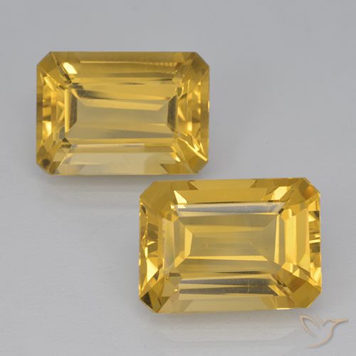 14.82 ct Yellow Citrine, 14.2 x 10.1 mm Octagon Cut From Brazil, Photo A