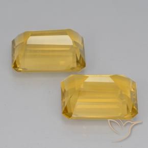 Citrine Gemstones in 14 x 10 mm (calibrated) Size for Sale, Citrine Stones in Bright Gold Color