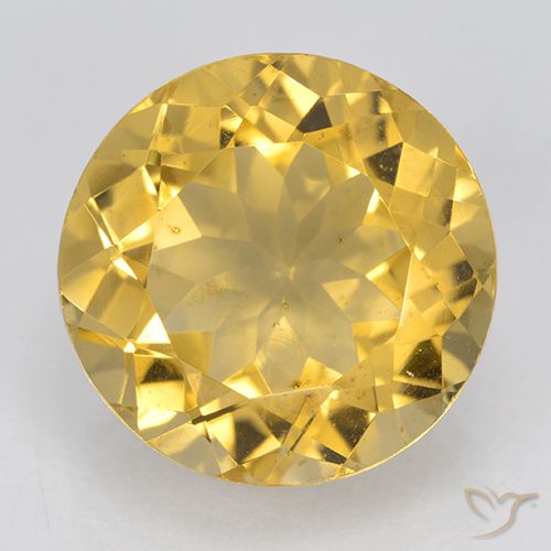 6.05ct Natural Golden Citrine, Round, VVS