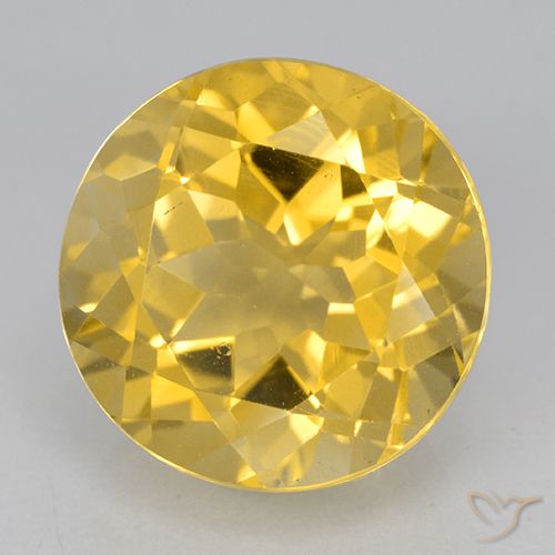 6.20ct Natural Golden Citrine, Round, VVS