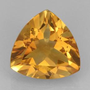 Dorado naranja oscuro Citrina Gema - 2.6ct Forma trillón (ID: 501021)