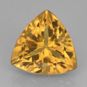 2.24 ct Golden Citrine Gemstone, Citrine Gem in Trillion Facet Shape for Sale.