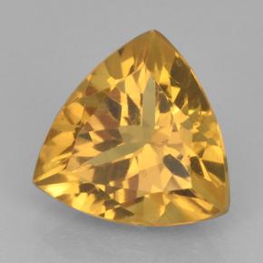 2.24 ct Golden Citrine Stone, Natural Citrine in Trillion Facet Shape for Sale