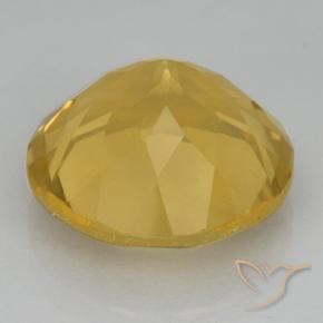 Citrine Gemstone in 12 mm (calibrated) Size for Sale, Citrine Stone in Medium Golden Color