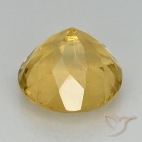 Citrine Gemstone in 12 mm (calibrated) Size for Sale, Citrine Stone in Medium Golden Color