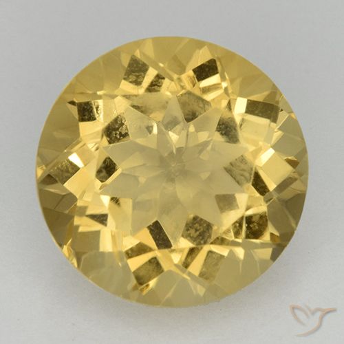 5.71ct Natural Golden Citrine, Round, VVS