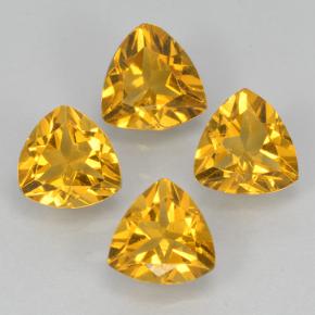 Dark Golden Citrin Edelstein - 0.4ct Trillantschliff (ID: 501092)