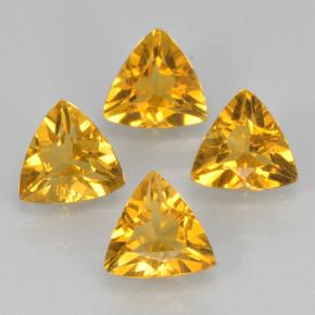 Dark Golden Citrin Edelstein - 0.3ct Trillantschliff (ID: 501094)